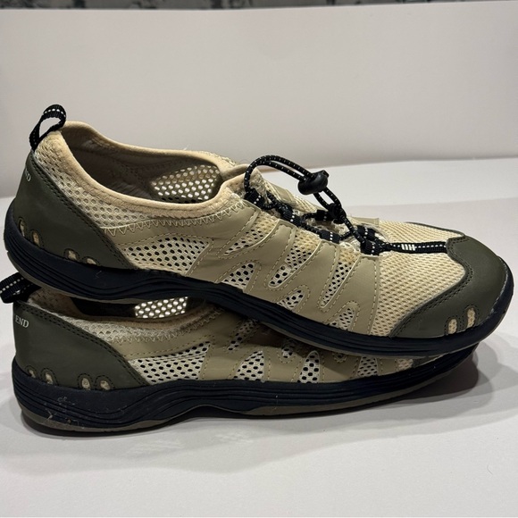 Lands' End Men's Tan and Green Athletic Shoes - Picture 5 of 8